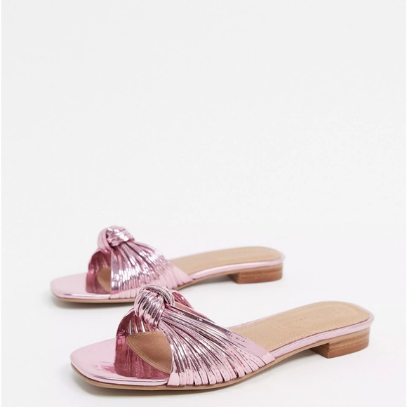 ASOS Shoes - 🔥Final offer $10 ASOS Freddie knotted mule sandal in pink metallic,US 11, UK 9